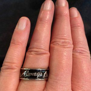 Harry Potter - Always Black and Silver Band Size 11